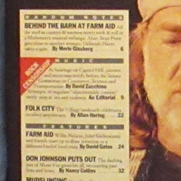 Rolling Stone Magazine #460 Nov 7 1985 Don Johnson Willie Nelson Farm Aid - Picture 4 of 5
